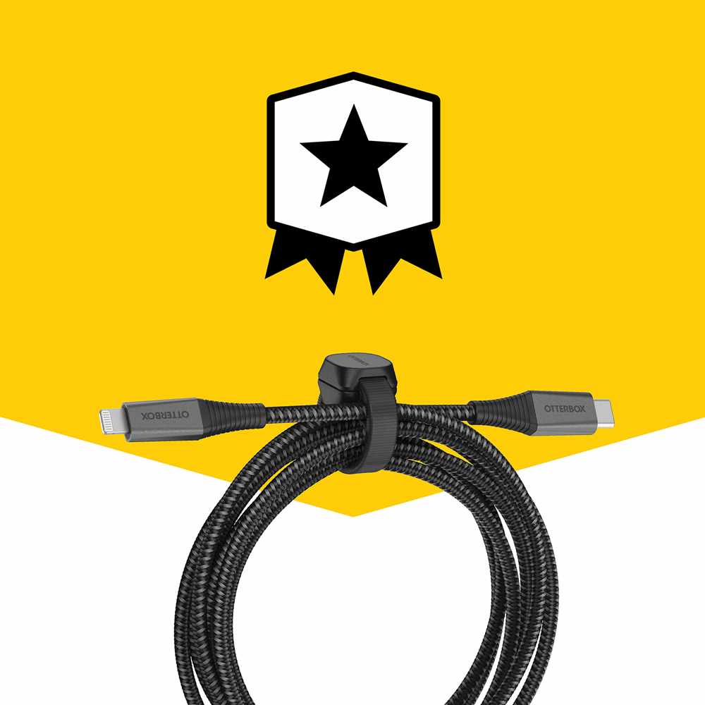 OtterBox USB-C to Lightning 6 ft Cable Black