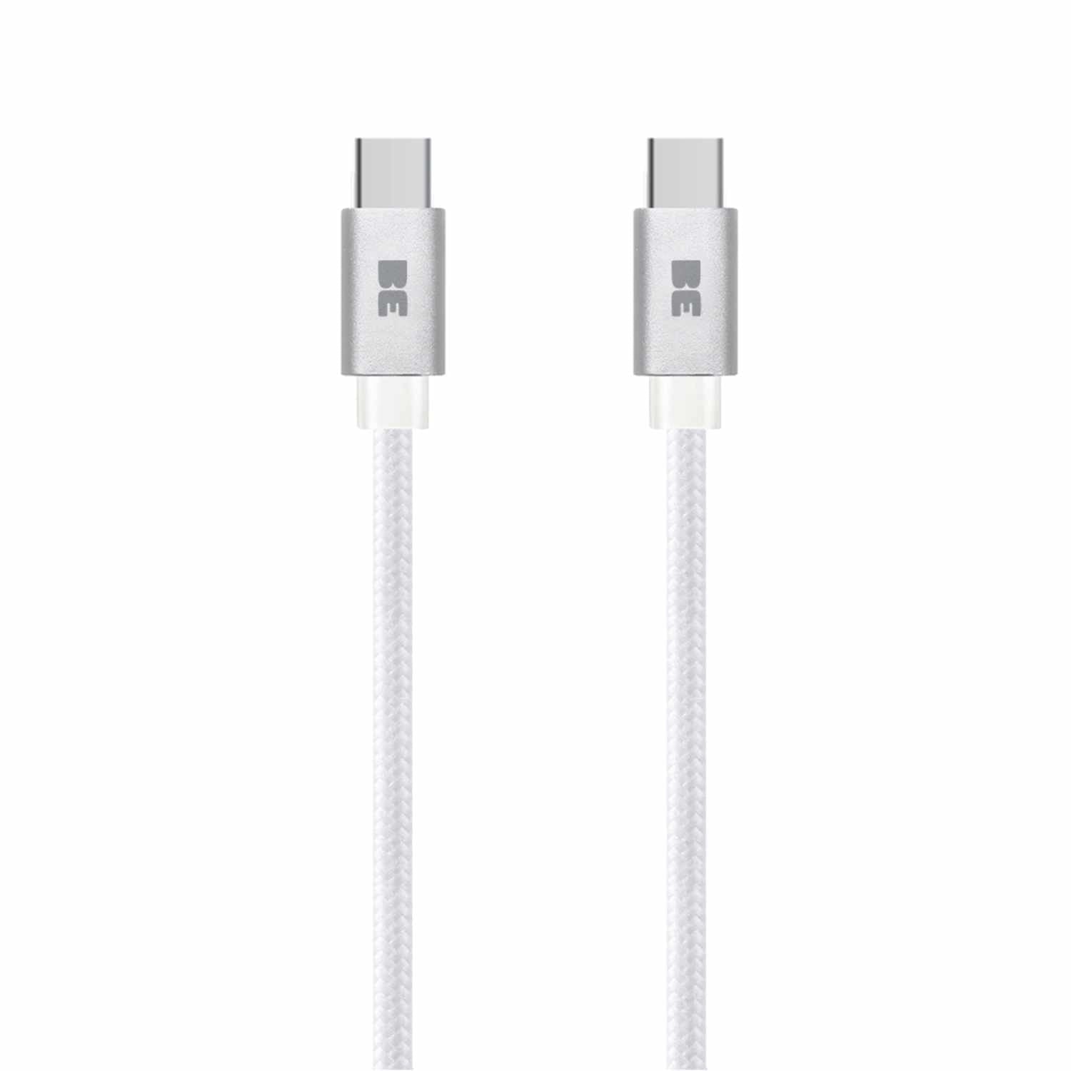 Blu Element USB-C to USB-C 4 ft Braided Cable White