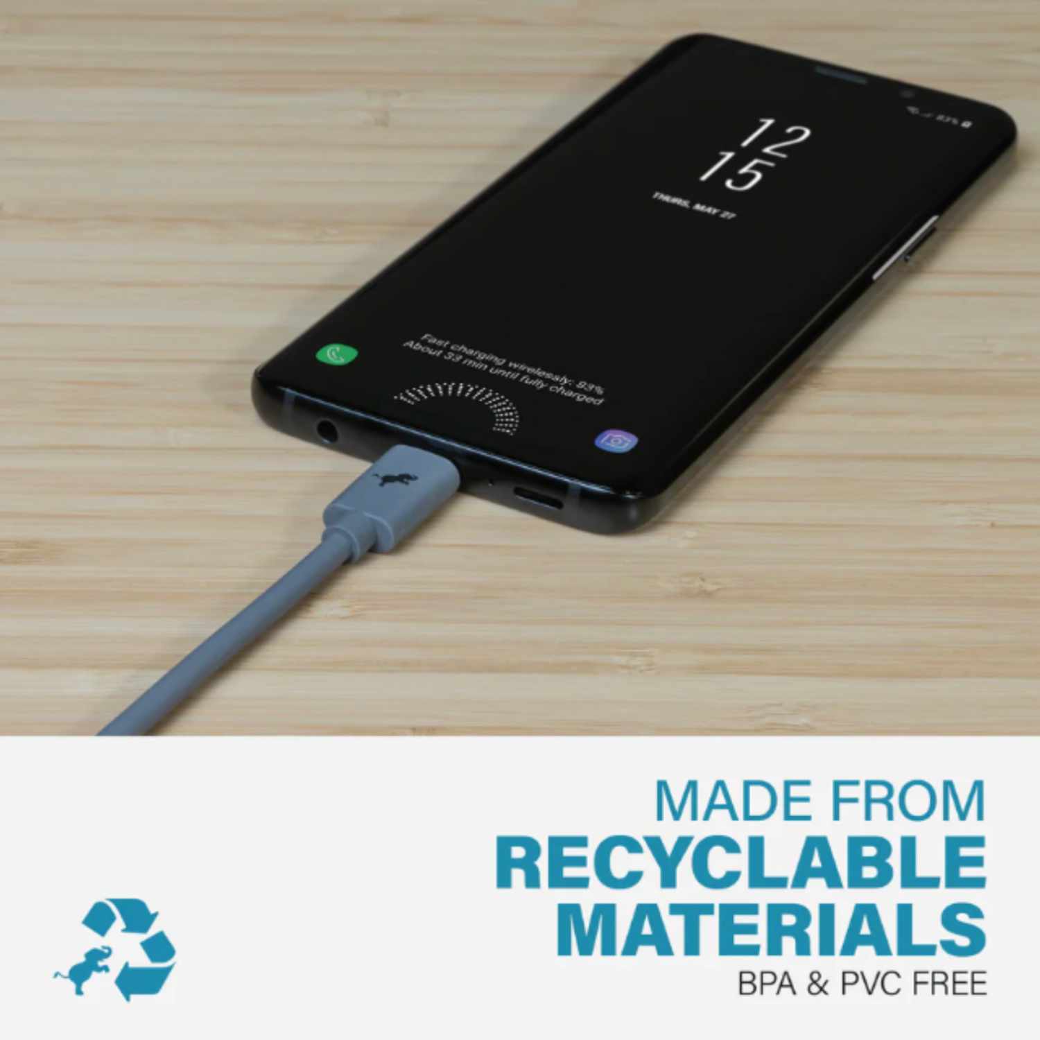 Nimble USB-A to Lightning Cable Silver