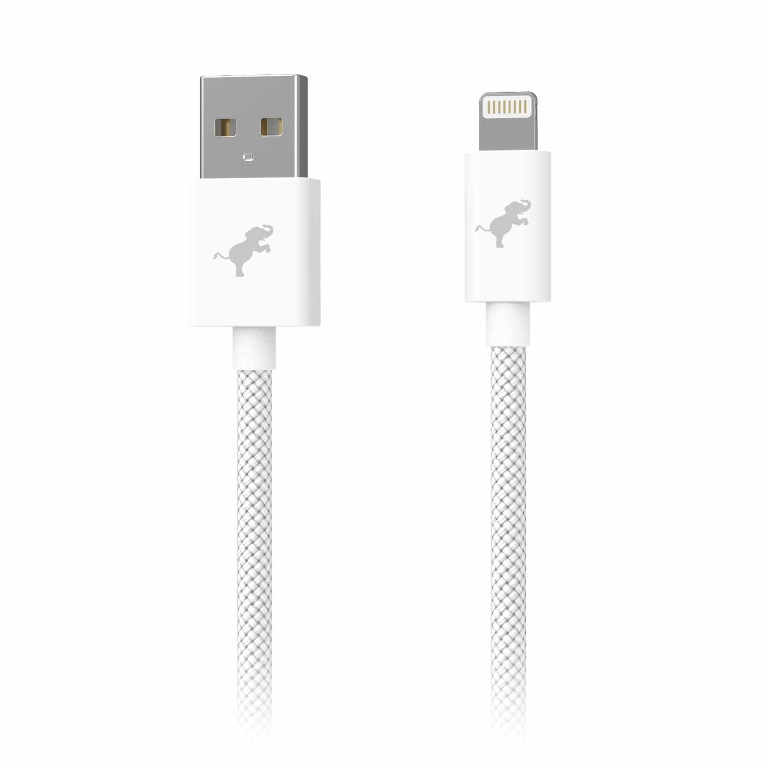 Nimble USB-A to Lightning 2 m Braided Cable White