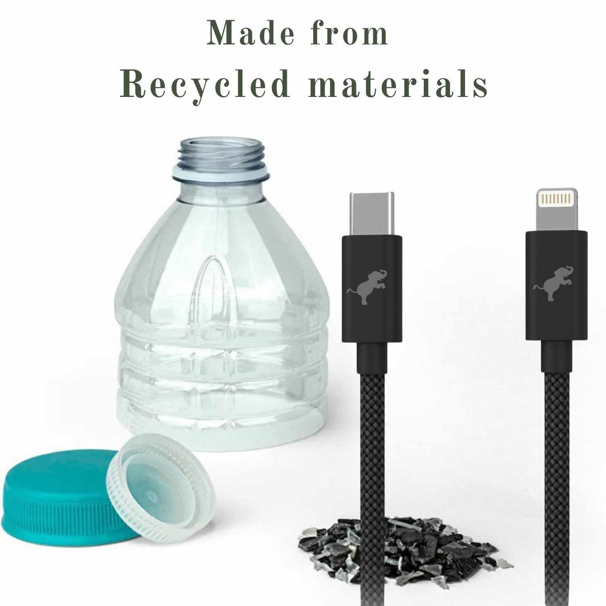 Nimble USB-C to Lightning 1 m Braided Cable Black