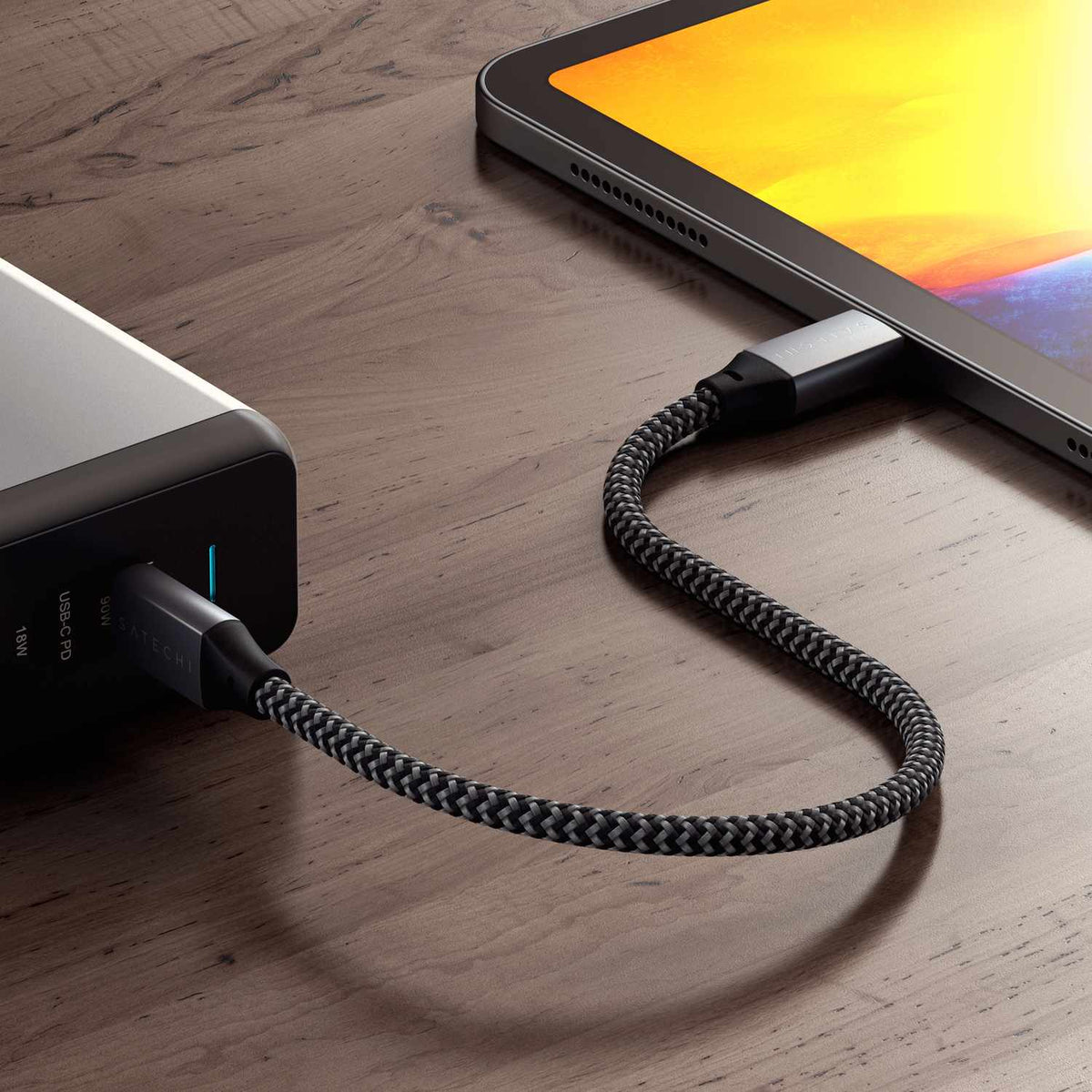 Satechi USB-C to USB-C 1 ft Cable Grey