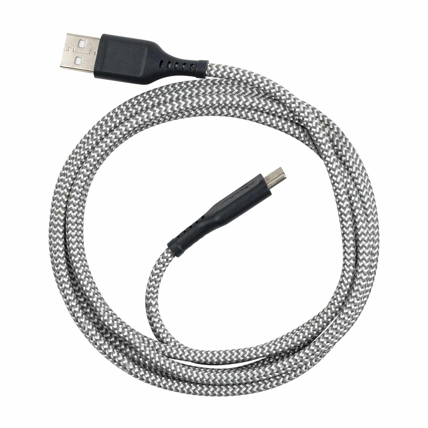 Ventev USB-A to USB-C 6 ft Braided Cable Grey