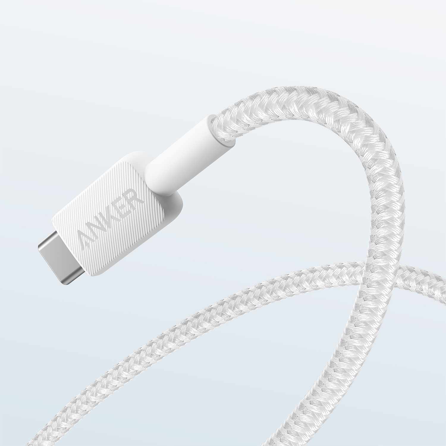 Anker USB-A to USB-C 6 ft Braided Cable White