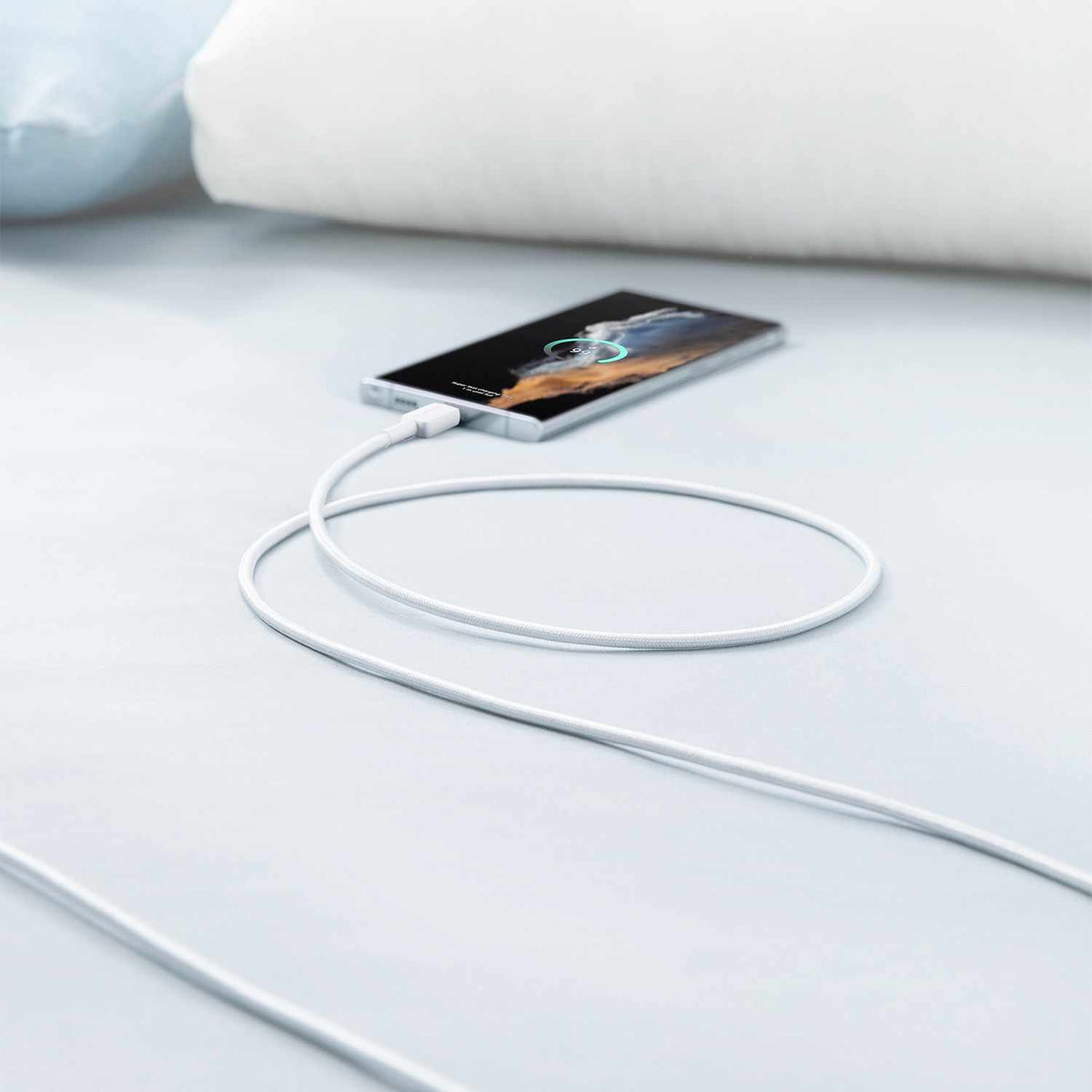 Anker USB-A to USB-C 6 ft Braided Cable White