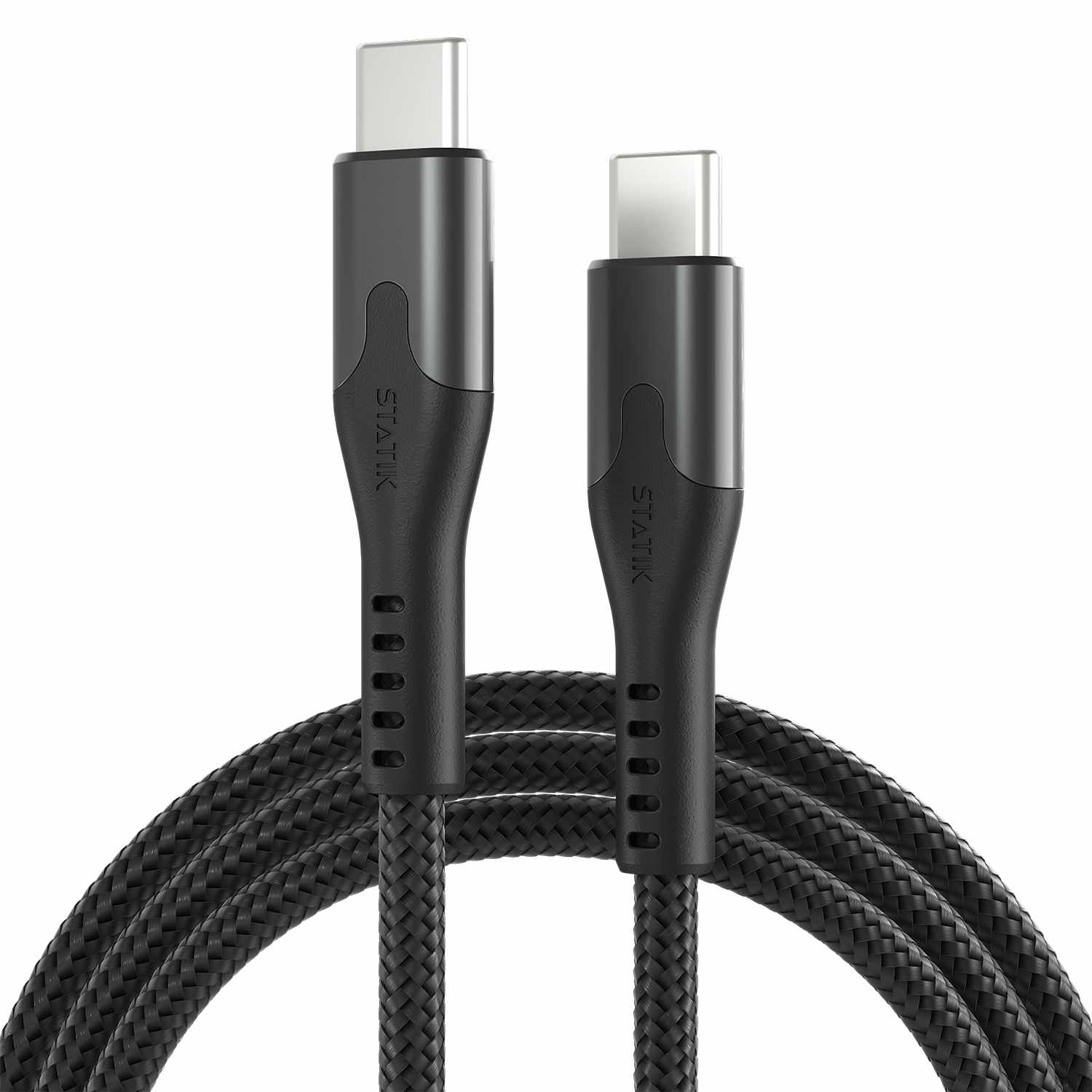 Blu Element SelfCoil Magnetic Cable USB-C to USB-C 6 ft Black