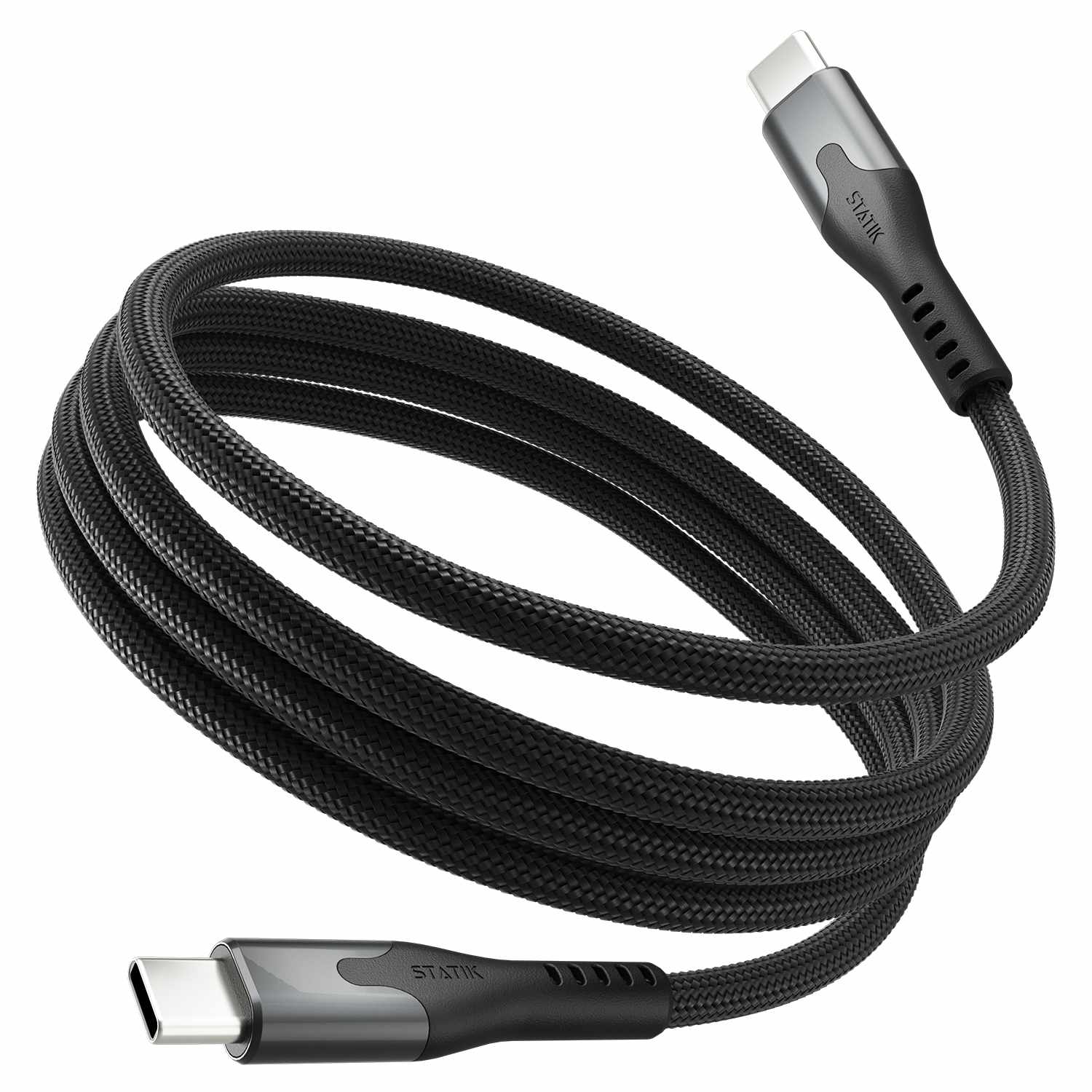 Blu Element SelfCoil Magnetic Cable USB-C to USB-C 6 ft Black