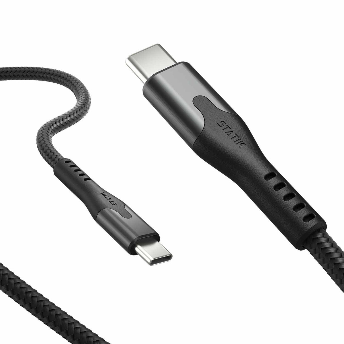 Blu Element SelfCoil Magnetic Cable USB-C to USB-C 6 ft Black