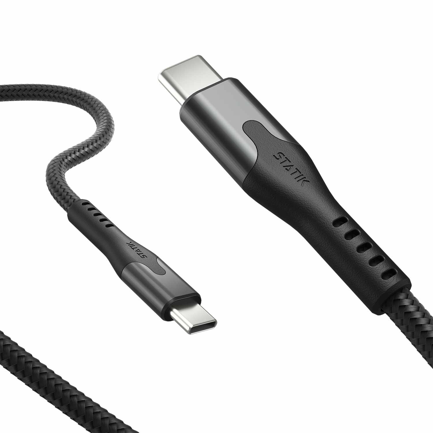 Blu Element SelfCoil Magnetic Cable USB-C to USB-C 6 ft Black