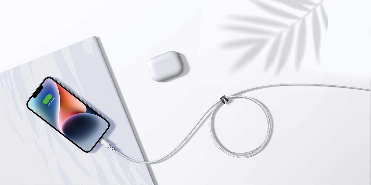 Anker Charge/Sync USB-A to Lightning Braided Cable 6 ft White