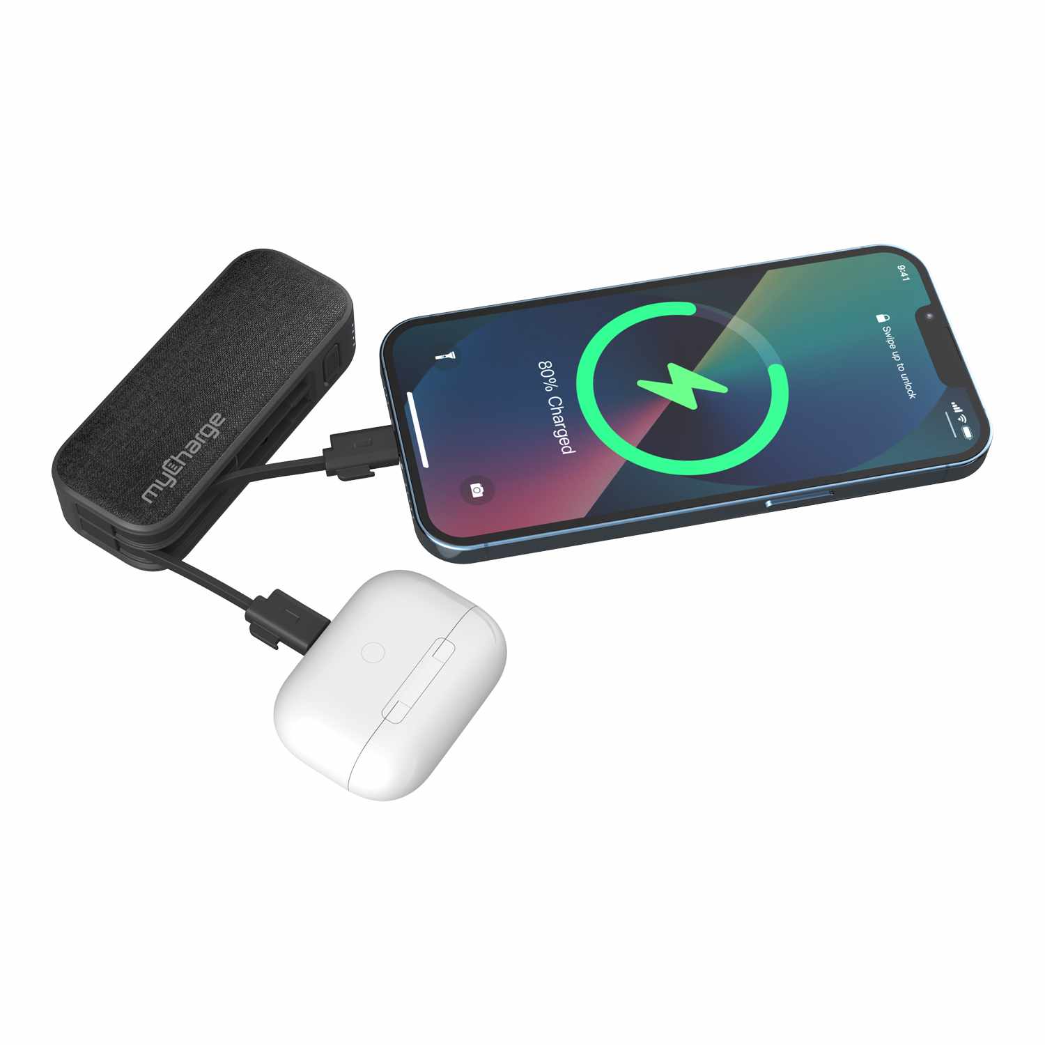 myCharge PowerHub Mini 3000 mAh Black Power Bank