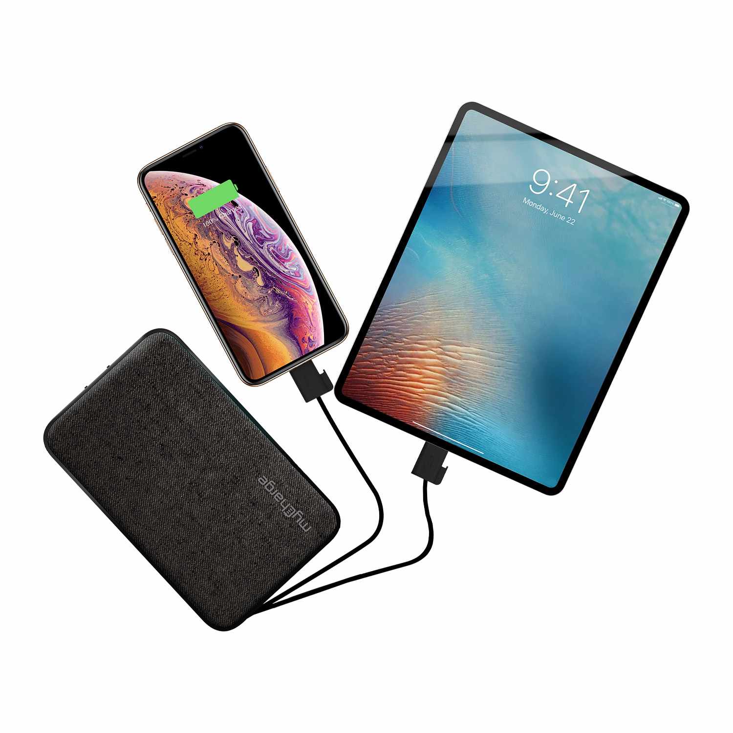 myCharge PowerHub Ultra 10,000 mAh Black Power Bank