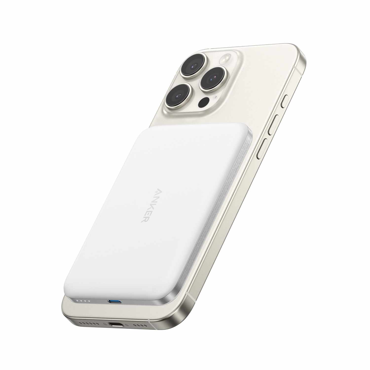 Anker Nano Slim Qi2 Wireless Power Bank 5,000 mAh 15W White