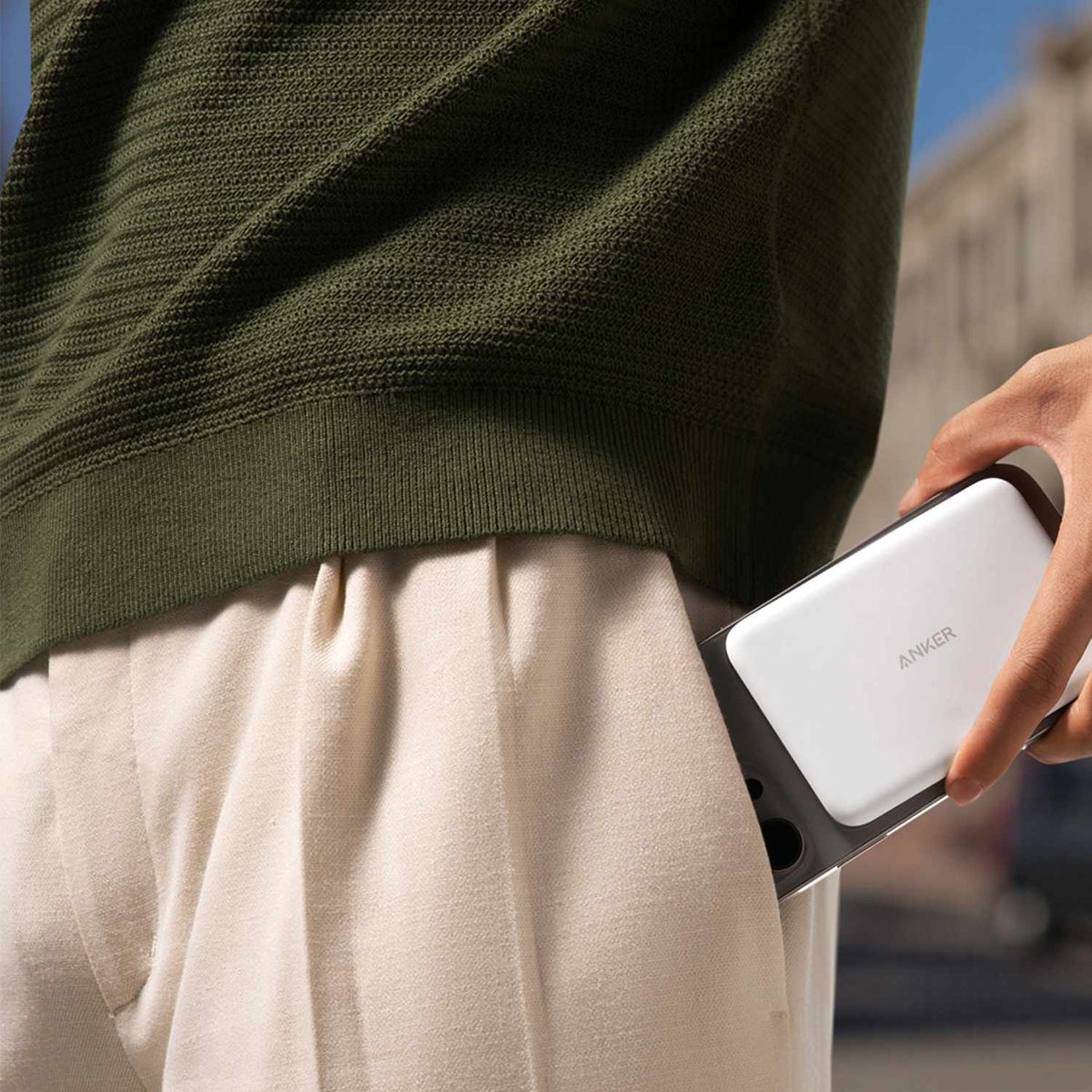 Anker Nano Slim Qi2 Wireless Power Bank 5,000 mAh 15W White