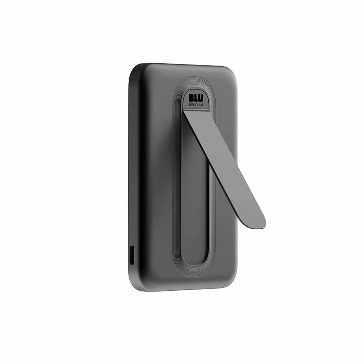 Blu Element Qi2 Slim Wireless Power Bank with Kickstand 5K Black