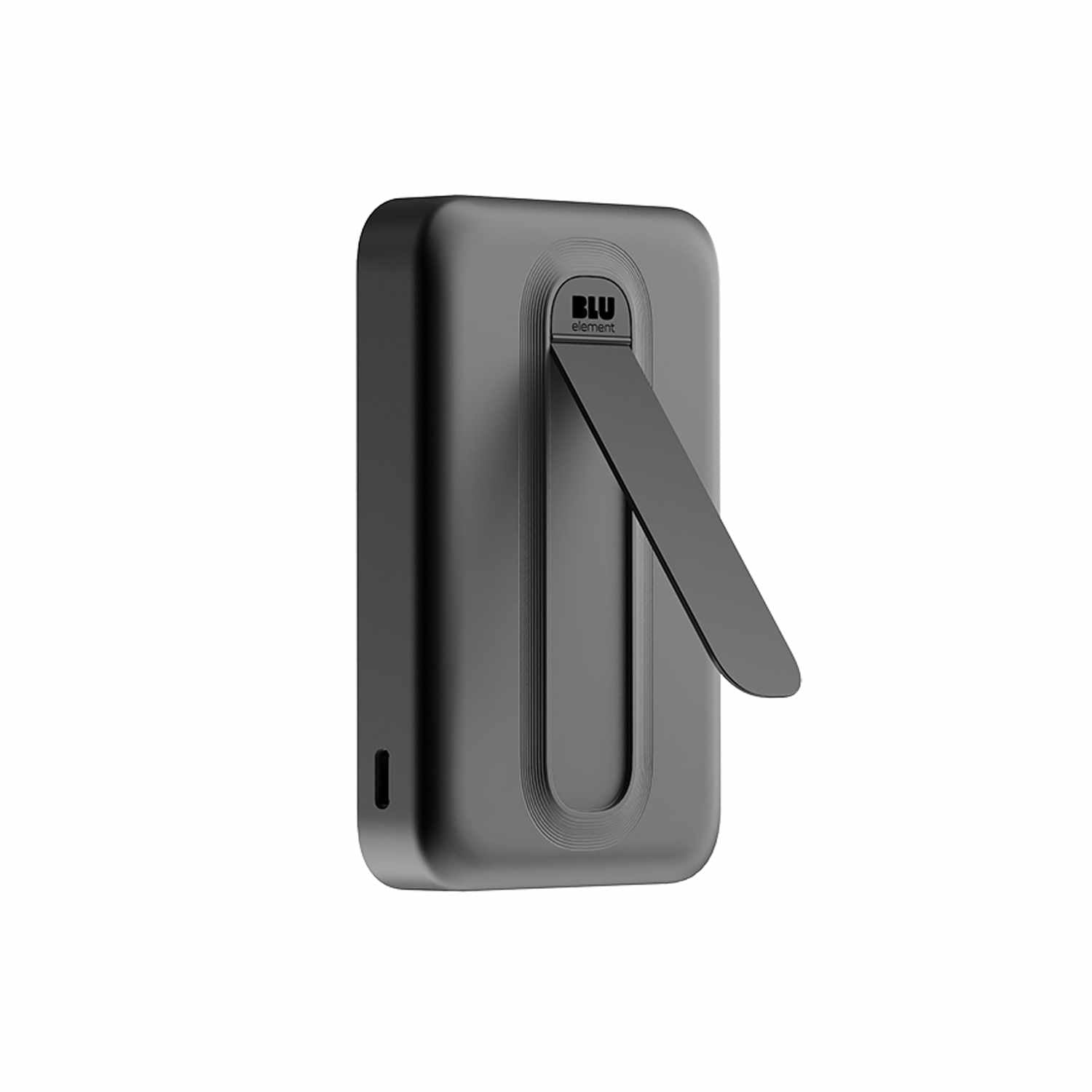 Blu Element Qi2 Slim Wireless Power Bank with Kickstand 10K Black