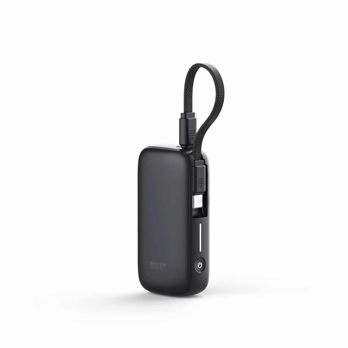 Blu Element PowerFlex 5,000 mAh 20W PD Power Bank with Built-In USB-C Cable Black