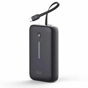 Blu Element PowerFlex 20,000 mAh 30W PD Power Bank with Built-In USB-C Cable Black