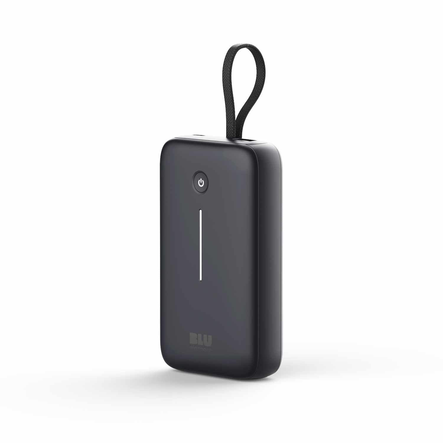 Blu Element PowerFlex 20,000 mAh 30W PD Power Bank with Built-In USB-C Cable Black