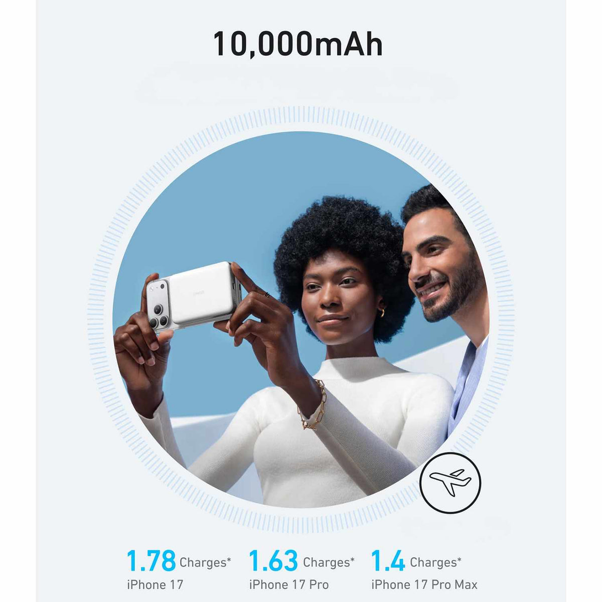 Anker MagGo Magnetic Qi2 15W Power Bank 10,000 mAh White