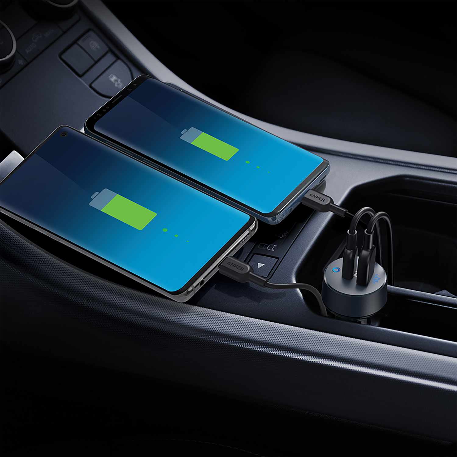 Anker Car Charger 35W 2-Port USB-A/USB-C Black with USB-C Cable