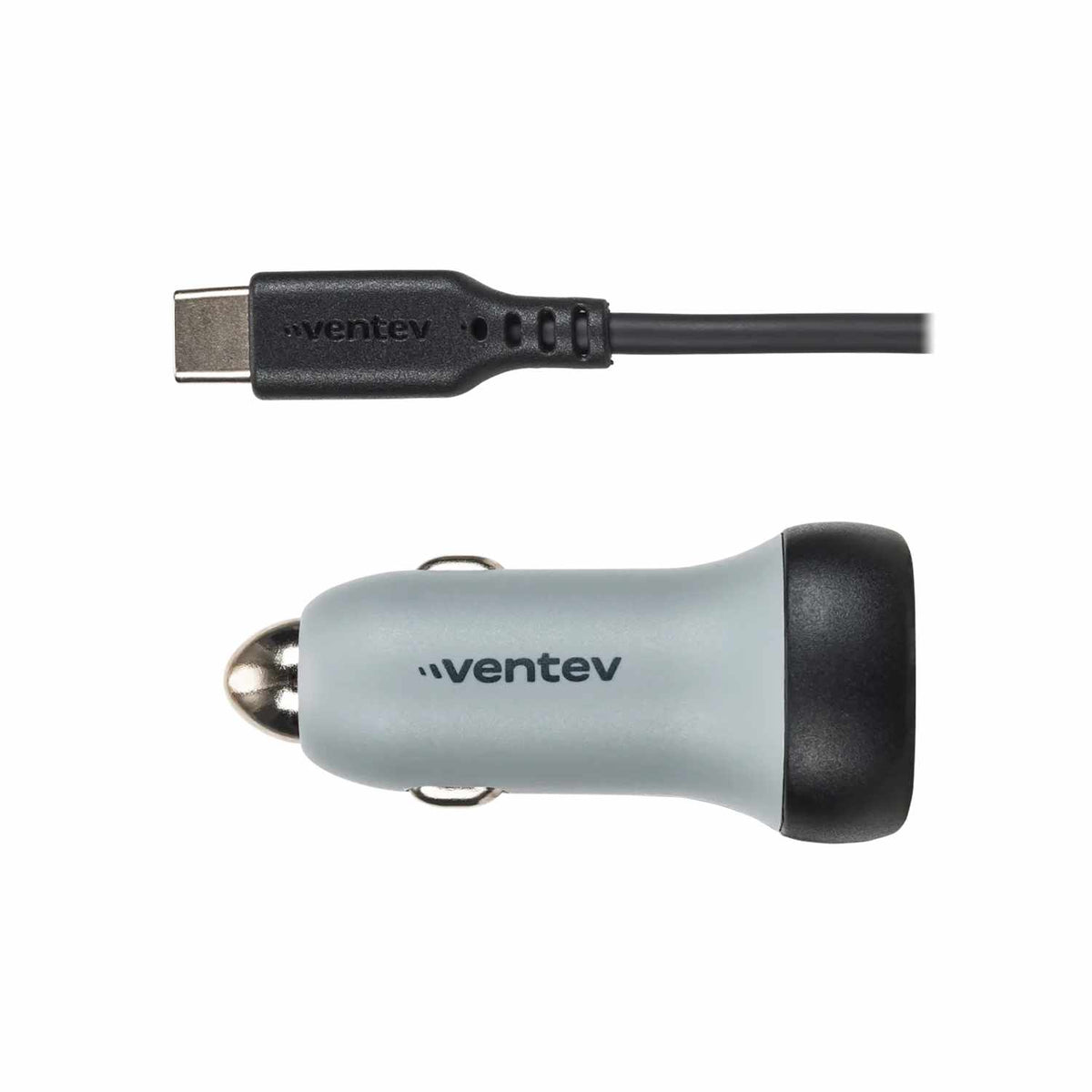 Ventev Car Charger 27W USB-C Black with USB Cable Black