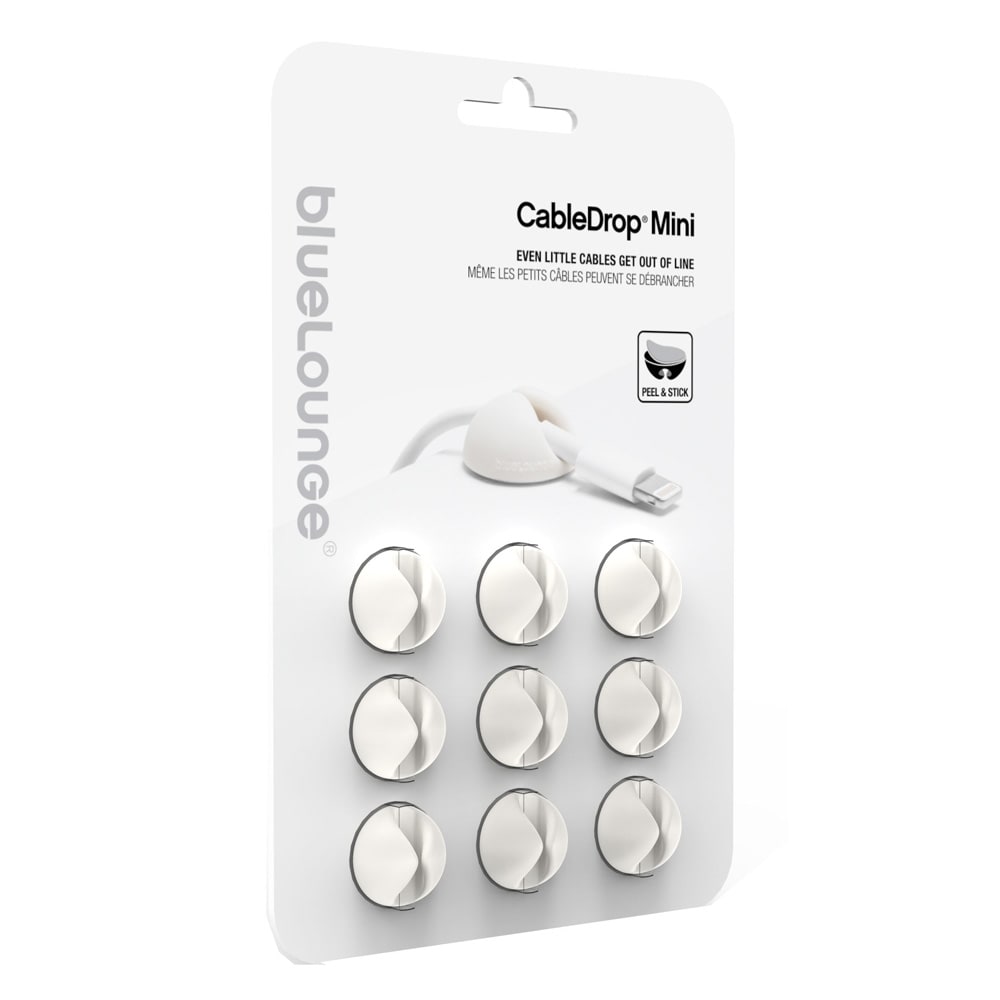 Bluelounge CDMWH Cabledrop CableClip Mini White