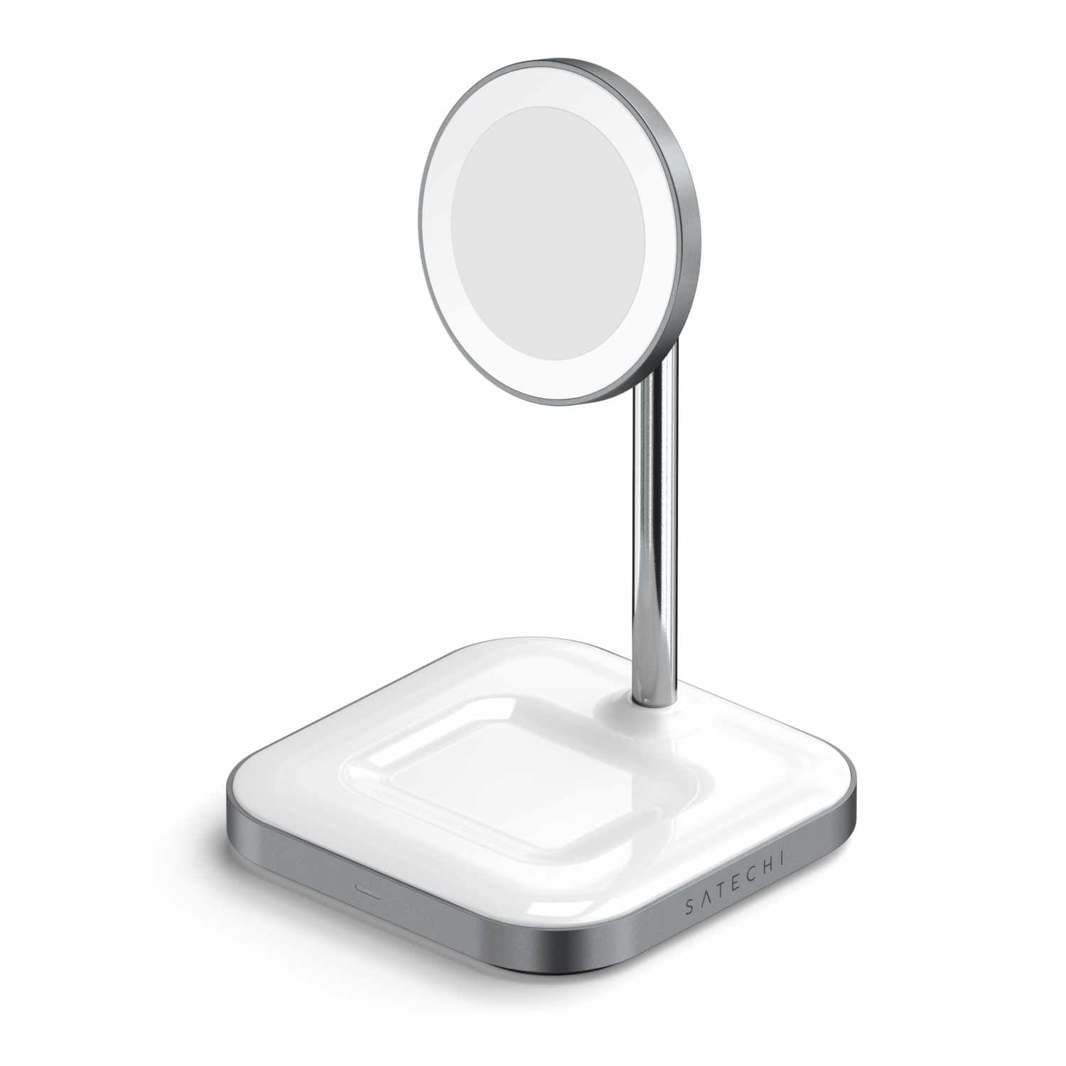 Satechi Qi Aluminum 2-in-1 Magnetic Wireless Charging Stand Space Gray Grey