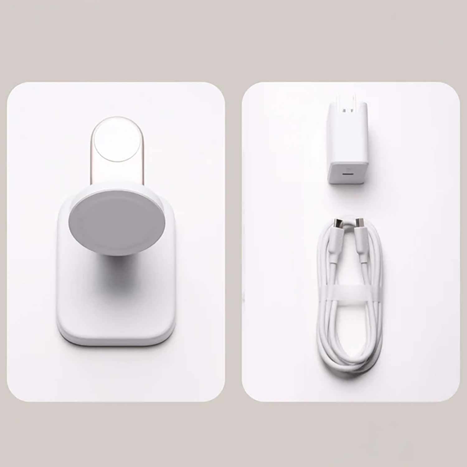 mophie Qi2 2-in-1 Wireless Charging Stand 15W White for Phone and Apple Watch