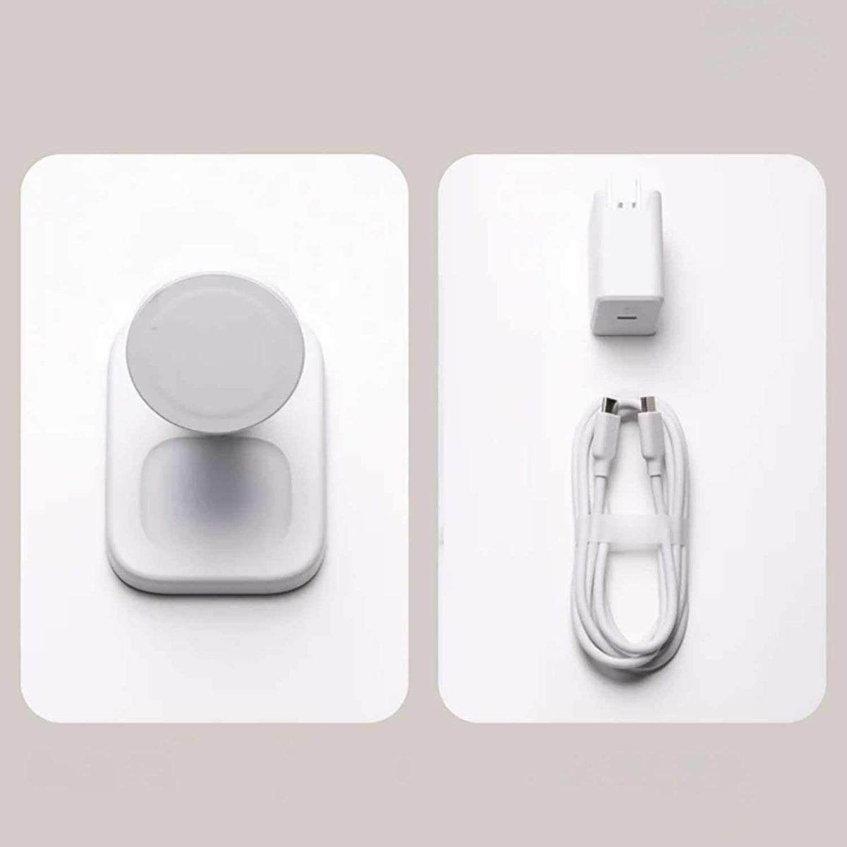 mophie Qi2 2-in-1 Wireless Charging Stand 15W White for Phone and Apple AirPods