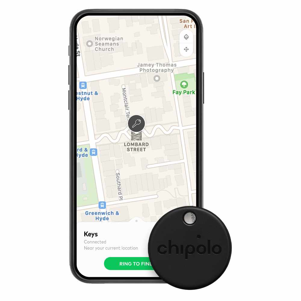 Chipolo CHC19MBKCAR ONE Bluetooth Item Finder Black