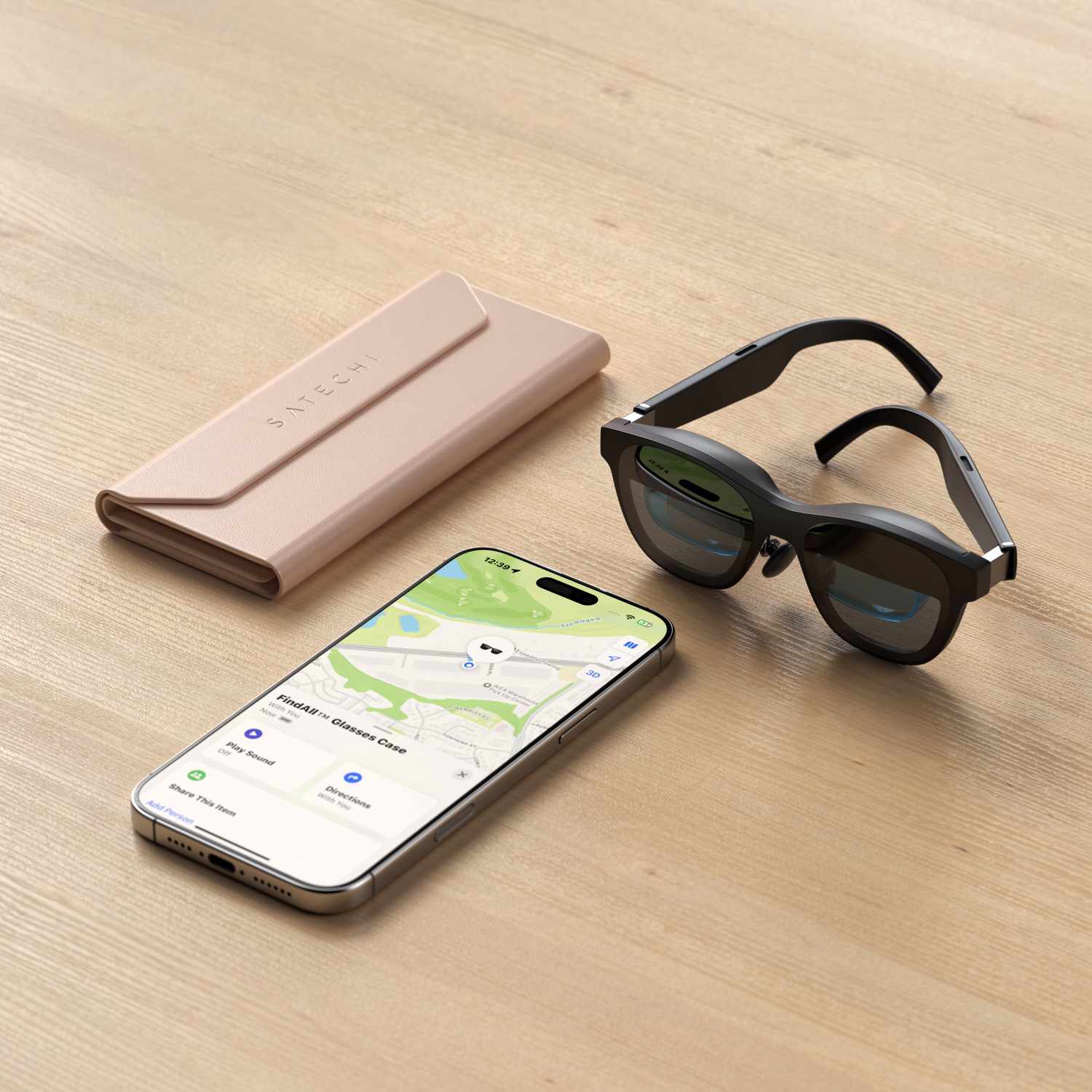Satechi Vegan-Leather FindAll Glasses Case Desert Rose
