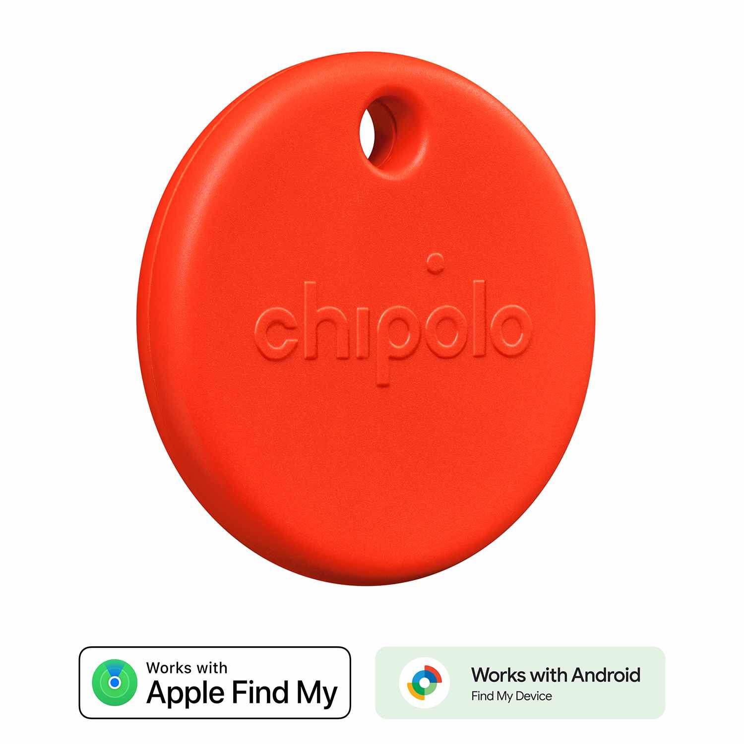 Chipolo POP Tracking Tag (Works with Googleâ€™s Find My Device or Apple Find My) Red