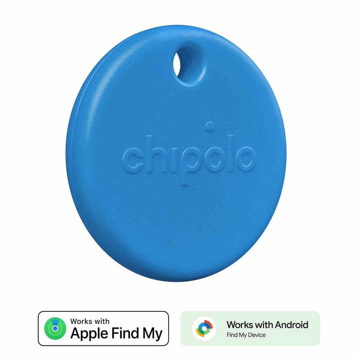 Chipolo POP Tracking Tag (Works with Googleâ€™s Find My Device or Apple Find My) Blue