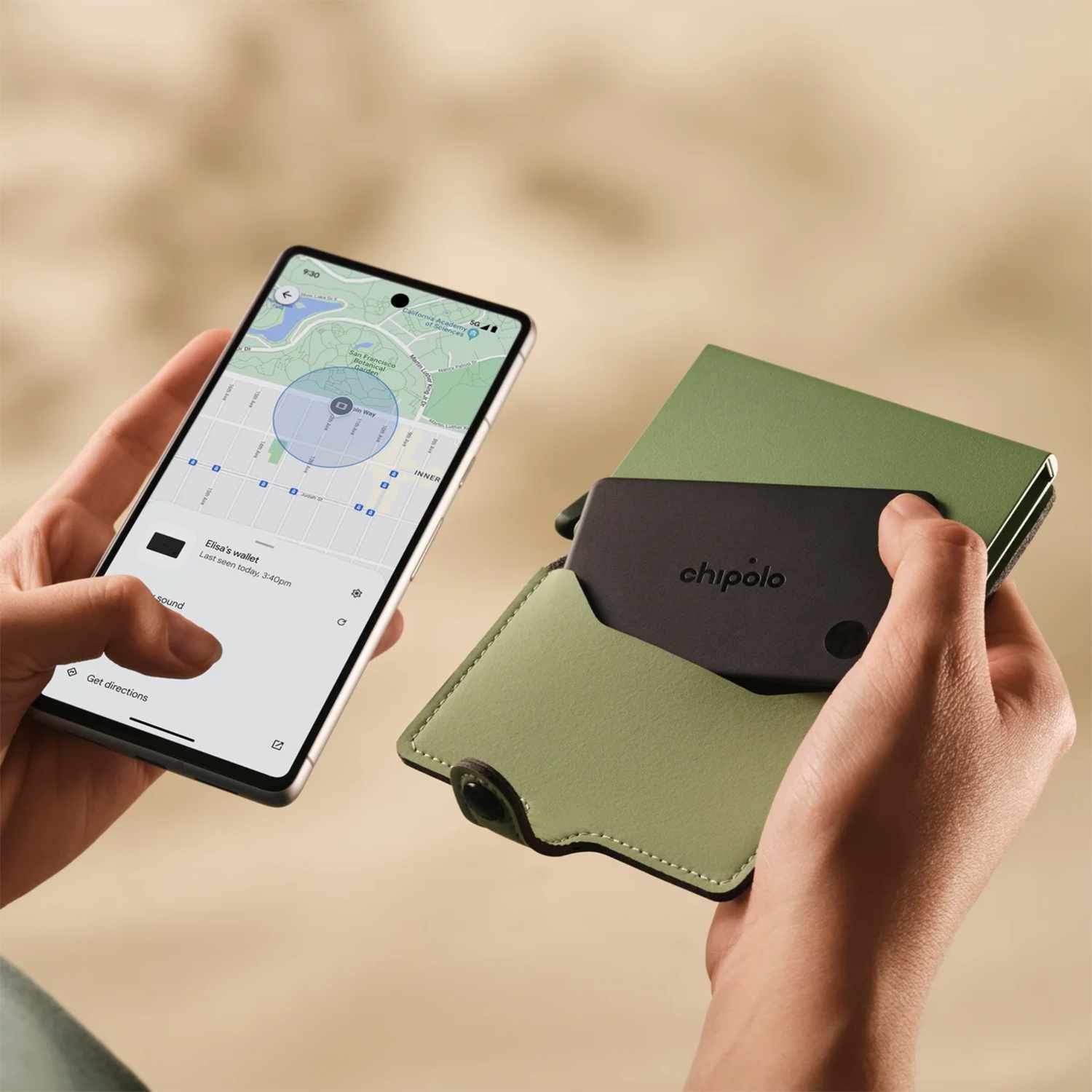 Chipolo Loop & Card Item Finder Bundle (Works with Android's Find Hub Device or Apple Find My) Charcoal