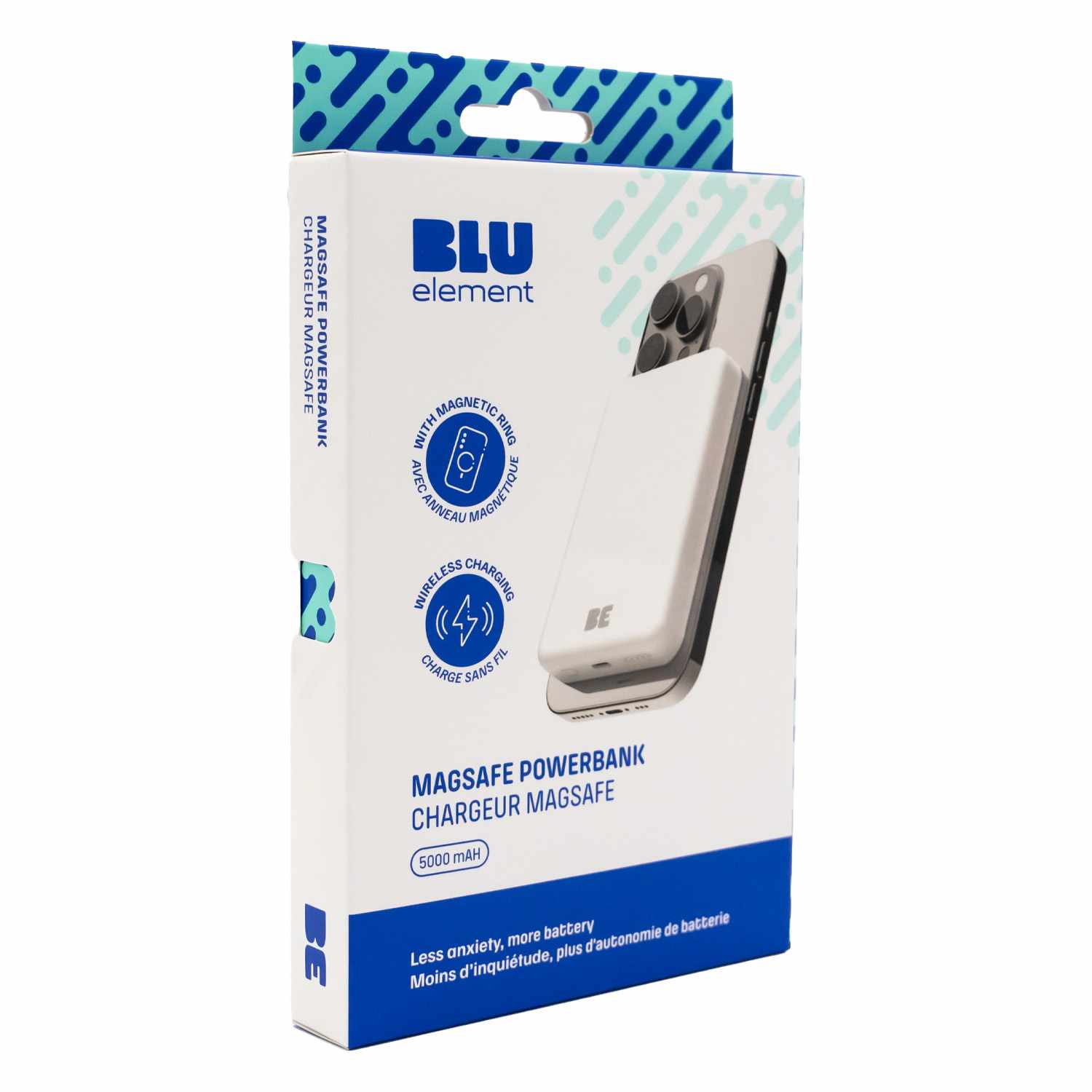 Blu Element MagSafe Powerbank 5,000 mAh White Wireless Charger