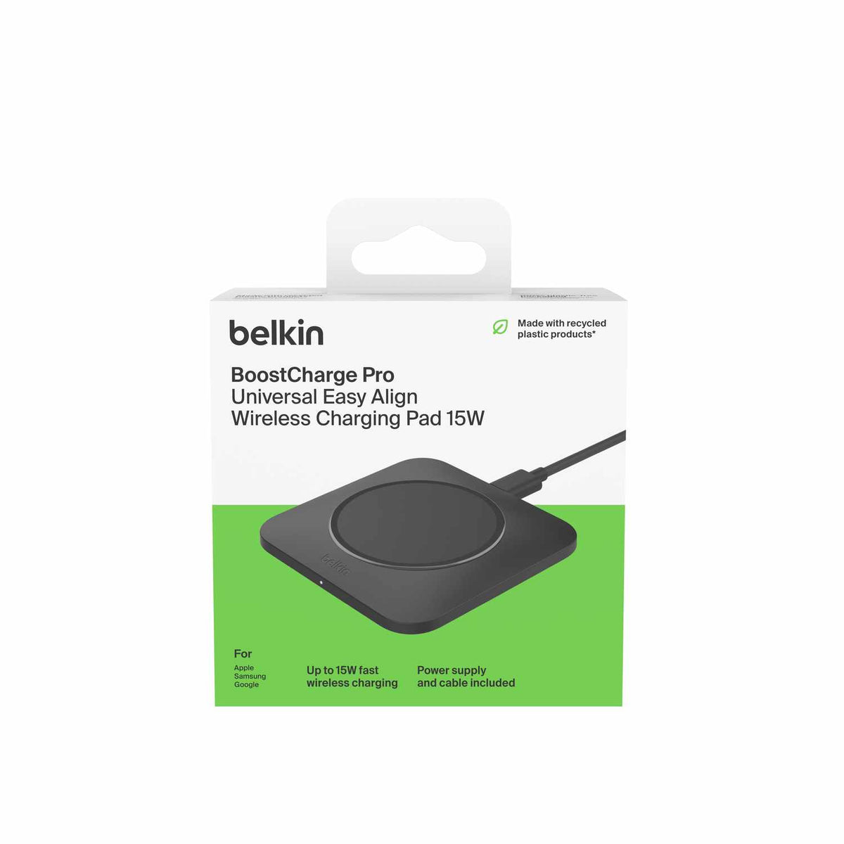 Belkin BoostCharge Pro EasyAlign Wireless Pad 15W Black Charging Pad