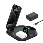 Belkin BoostCharge Qi2 3-in-1 Wireless Charging Stand 15W Black