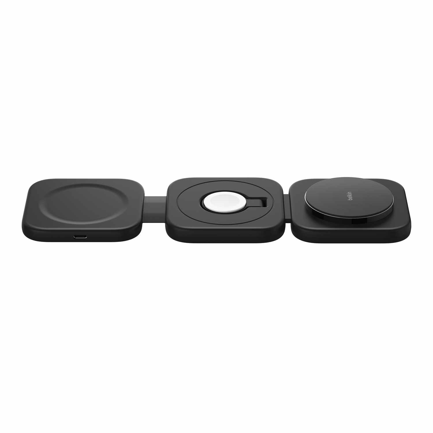 Blu Element Belkin BoostCharge Pro Qi2 3-in-1 Travel Wireless Charging Pad 15W Black