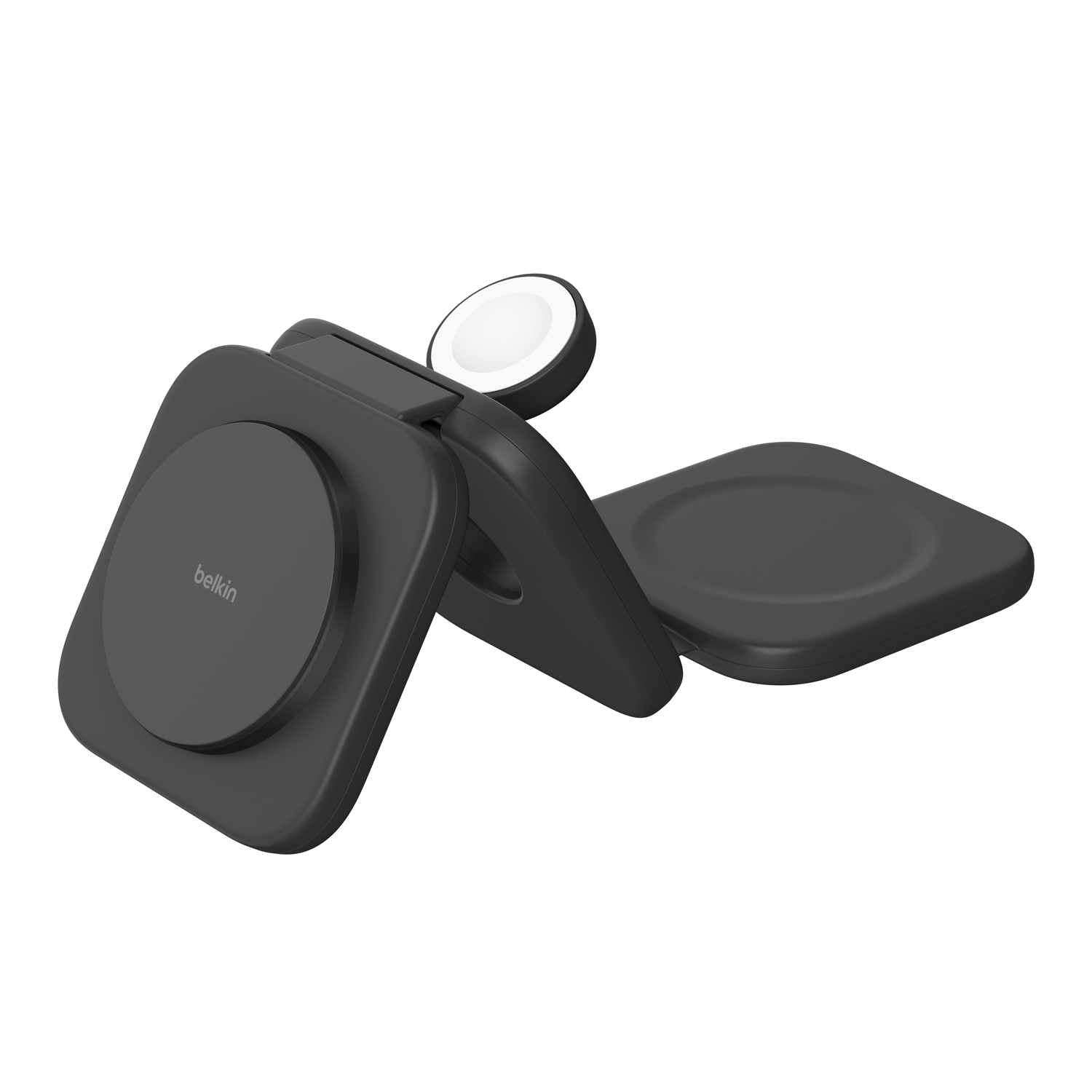 Blu Element Belkin BoostCharge Pro Qi2 3-in-1 Travel Wireless Charging Pad 15W Black