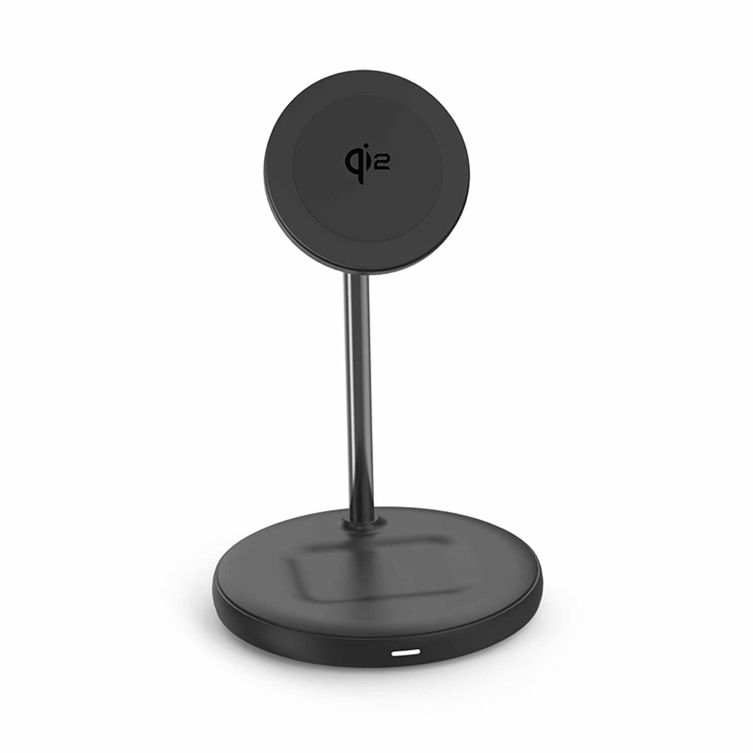 Blu Element BEWCQi22in1 Qi2 2-in-1 Wireless Charging Stand 15W MagSafe-Compatible Black