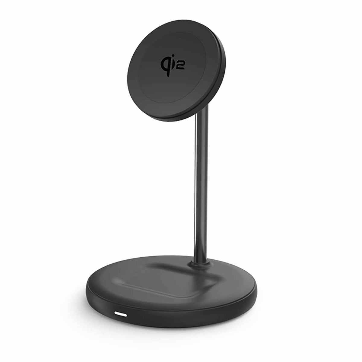 Blu Element BEWCQi22in1 Qi2 2-in-1 Wireless Charging Stand 15W MagSafe-Compatible Black