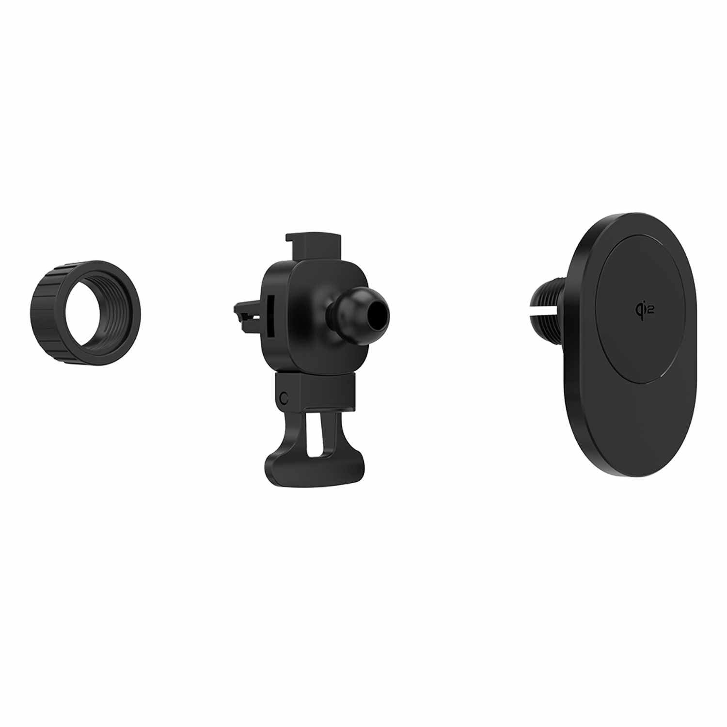 Blu Element BEWCQi2CAR Qi2 Wireless Charging Car Mount 15W MagSafe Compatible Black