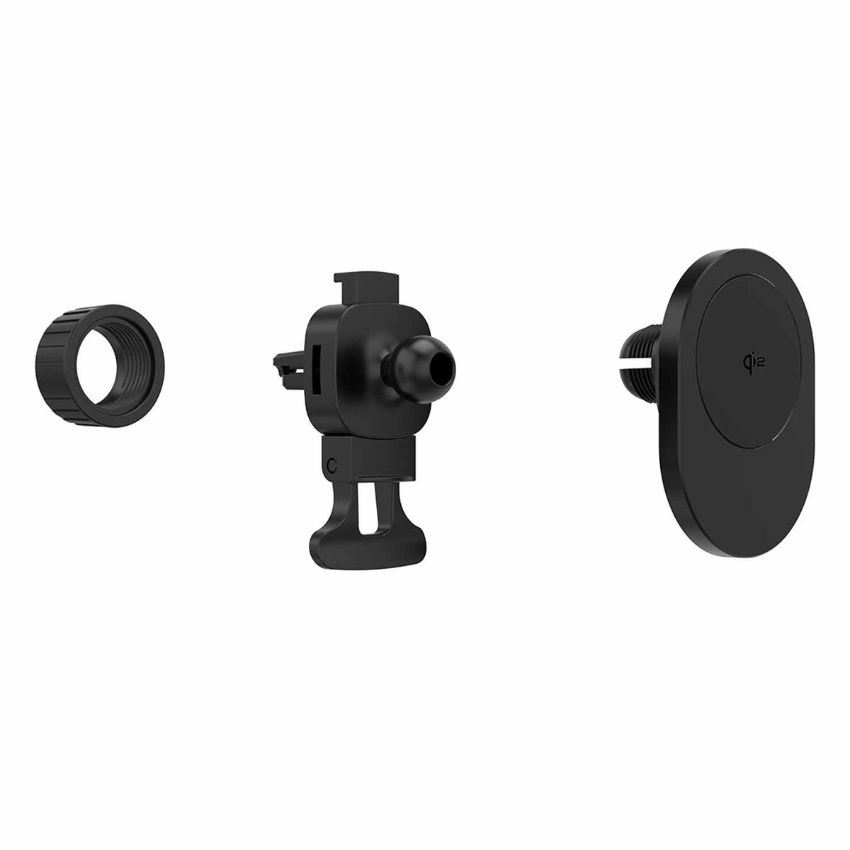 Blu Element BEWCQi2CAR Qi2 Wireless Charging Car Mount 15W MagSafe Compatible Black