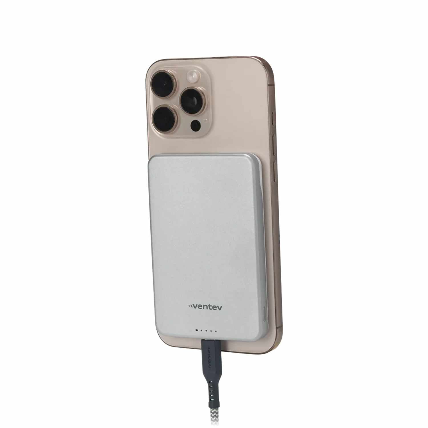Ventev Qi2 Portable Battery 15W 5,000 mAh Grey