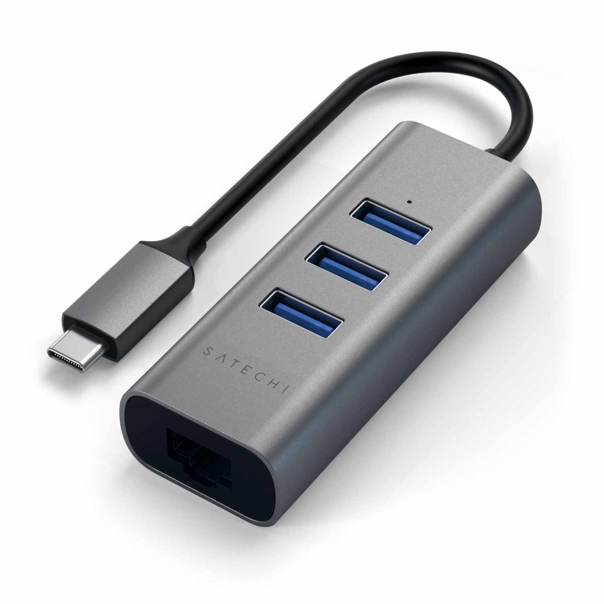 Satechi USB-C 2-in-1 Hub with Ethernet Space Gray Grey