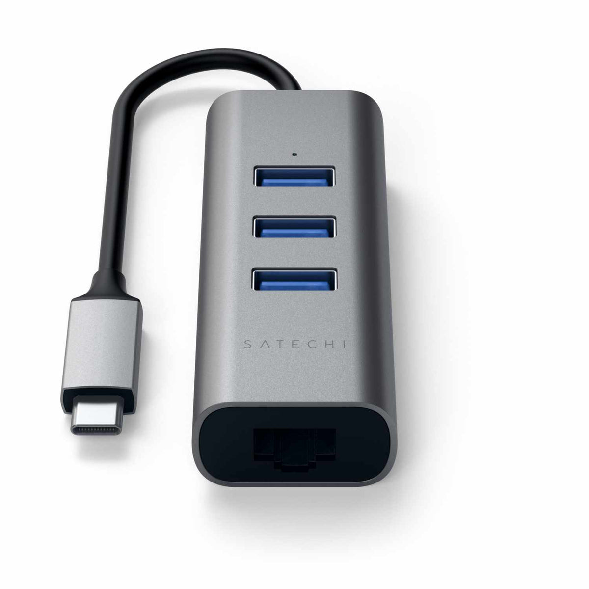 Satechi USB-C 2-in-1 Hub with Ethernet Space Gray Grey