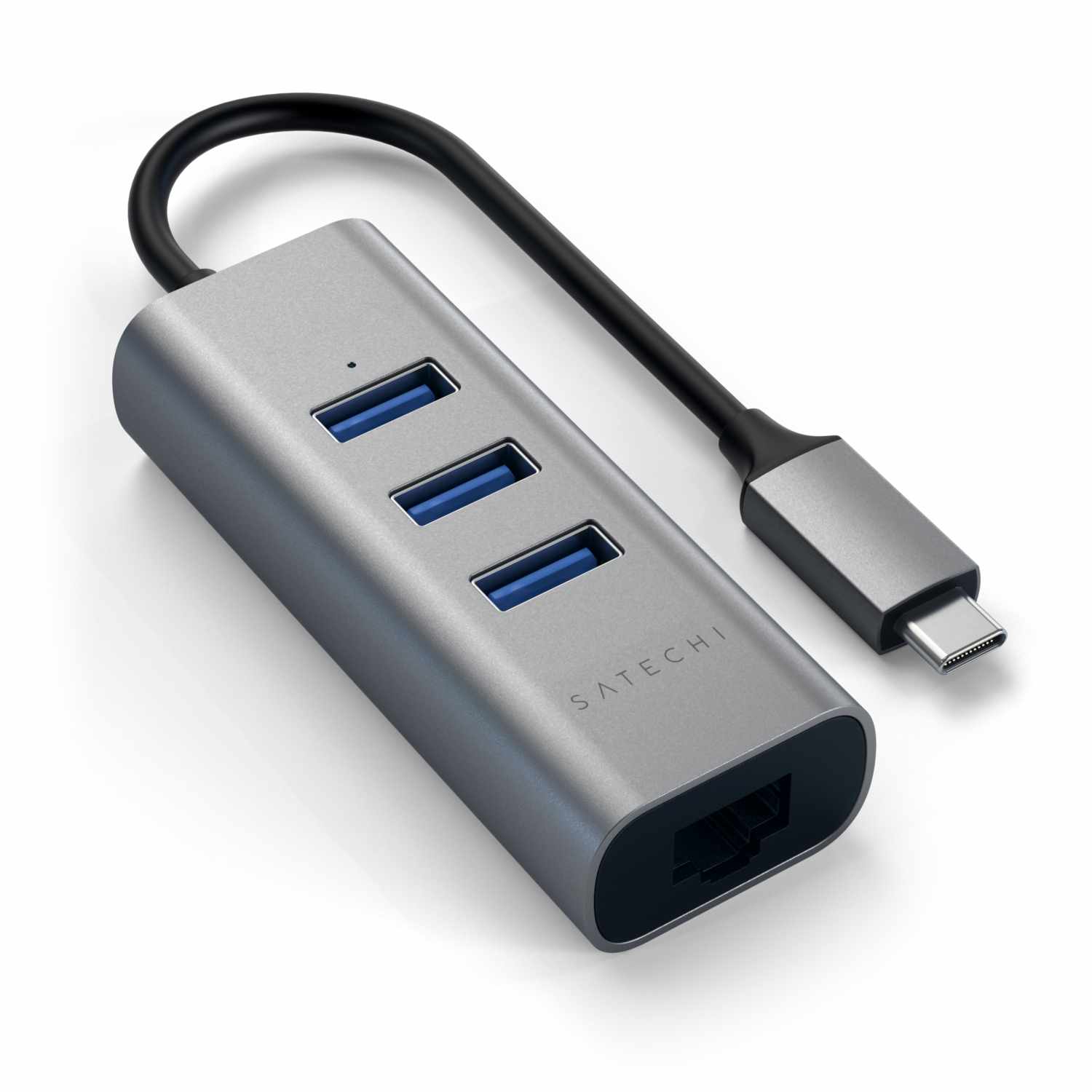 Satechi USB-C 2-in-1 Hub with Ethernet Space Gray Grey