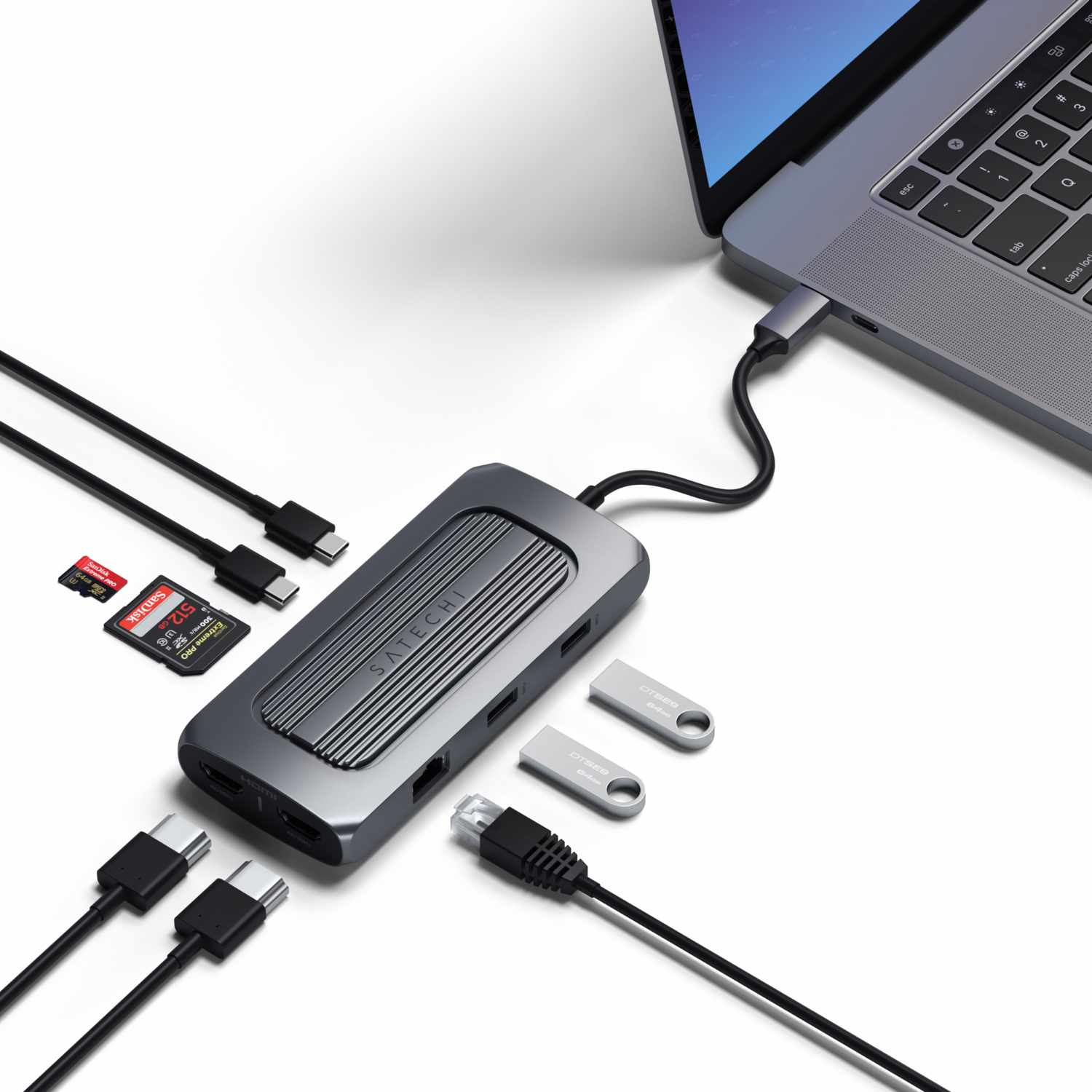Satechi USB-C Multiport MX Adapter Space Gray Grey