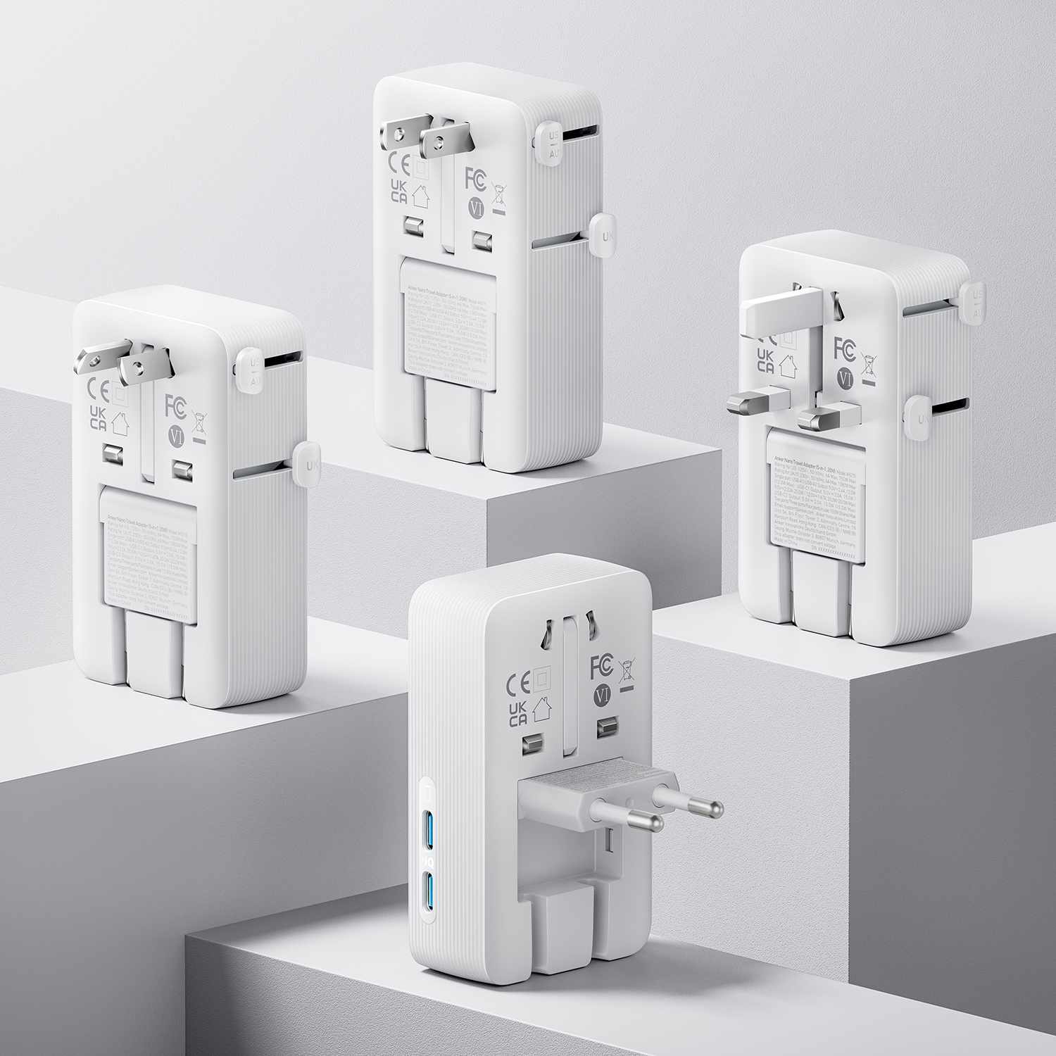 Anker 5-in-1 20W Nano Travel Adapter White